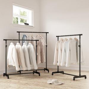 리우리빙 올블랙 이동식행거 옷걸이 옷행거