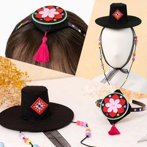 전통 갓 배씨 댕기 머리띠 만들기 펠트 DIY 명절만들기 전통 관모 구슬