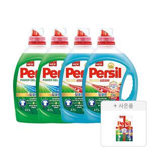 퍼실 드럼/일반 겸용 액체세제 파워젤 2.7L, 2개 + 삶음파워 2.7L, 2개 + 증정(파워젤 라벤더듀얼 300mL 파우치, 1개)