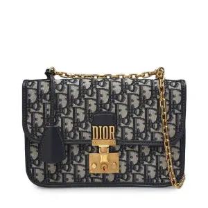 [중고명품] 네이비 오블리크 어딕트 체인 크로스백