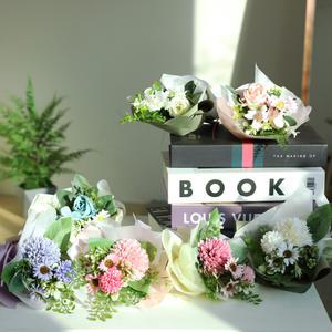 핸드메이드 조화 꽃다발 납골당 미니 꽃  추모 국화 봉안당 꾸미기