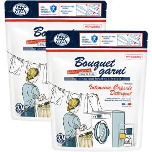 부케가르니 딥 클린 초고농축 캡슐 세제, 100개입, 2개
