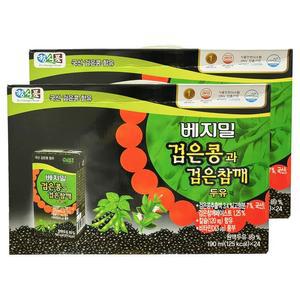 베지밀 검은콩과 검은참깨 두유 190ml  48개입