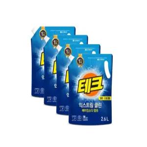테크 익스트림 클린 세탁세제 겸용 리필 2.6L 4개