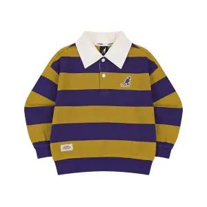 [캉골키즈]보더 스트라이프 카라 스 셔츠 RC 0101 퍼플