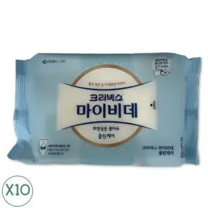 크리넥스 마이비데 클린케어 화장실용 물티슈 리필형 46매 10팩