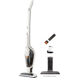 높은 흡입력과 180도 이지스티어 이동성을 갖춘 일렉트로룩스 에르고라피도 무선 2-in-1 진공청소기, 48분 실행 시간, 2가지 전원 모드, 새틴 화이트