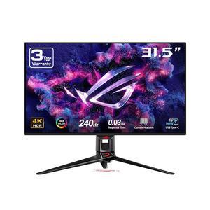 ASUS ROG Swift 32인치 4K OLED 게이밍 모니터(PG32UCDM) - UHD(3840 x 2160), QD-OLED, 240Hz, 0.03ms, G-SYNC 호환, 커스텀 히트싱크, 그래핀 필름, 99% DCI-P3, 트루 10비트, 90W USB-C