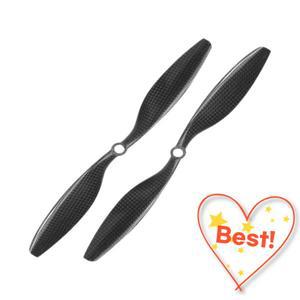 100% 호환블랙 탄소 섬유 나선형 프로펠러 멀티콥터용 정방향 및 투블레이드 10X4.5 인치