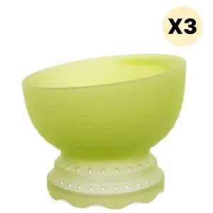 스엔코샵 실리콘 스팀 볼 이유식식기 유아 이유식 3p