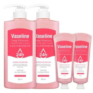 바세린 핸드크림 500ml 2개+ 60ml 2개