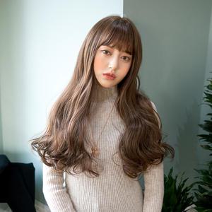 여자 전체가발 내츄럴 탄력웨이브 롱기장의 예쁜 컬