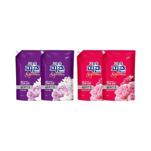 피죤 고농축 시그니처 섬유유연제 리필, 1.6L, 미스틱레인, 2개 + 플라워페스티벌, 2개