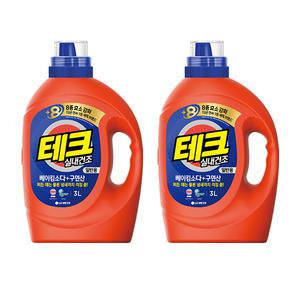 테크 베이킹+구연산 액체세제, 일반 용기, 3L, 2개