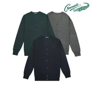 [크로커다일] 시그니처 이중 우수 브이넥 가디건 CDAAATP9794