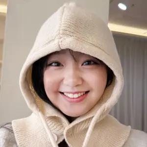 1개+1개 투버튼 바라클라바 후드 니트 방한 모자 넥워머 목토시 4color