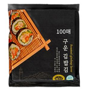 두꺼운 구운 김밥김 100매 완도 곱창김 김밥 스시 업소용