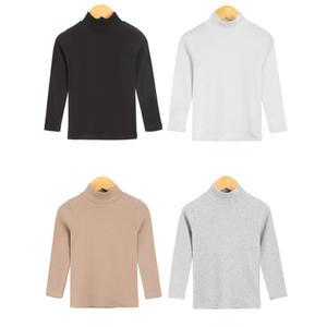 국산 KC인증 아동 티셔츠 반목폴라 긴목폴라 면스판 소재 4컬러