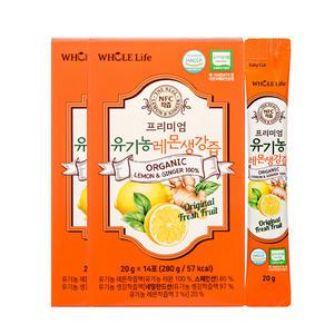 홀라이프 프리미엄 유기농 레몬생강즙, 14포, 2박스