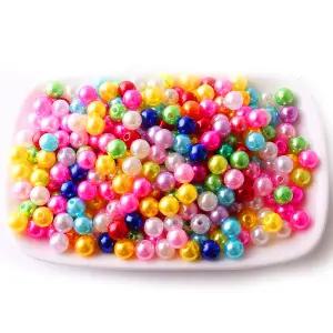 진주 아크릴 구슬 (대용량) -흰색/칼라혼합 비즈 팔찌 만들기 악세사리 부자재