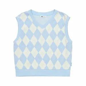 [보리보리/소이]남아 아가일 브이넥 베스트 23S3106_BL