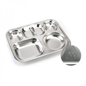 미니사각 4찬 급식 스텐식판 고급형KB