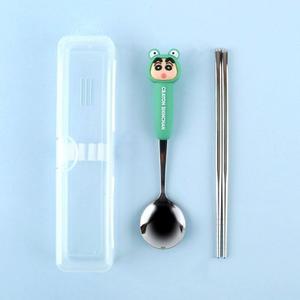 짱구 입체 스푼 젓가락세트-개구리 (WFH6UAY)