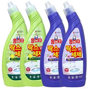 홈스타 락스와세제 후로랄 파인 본품 750ml 2개 + 허벌 시트러스 본품 750ml 2개