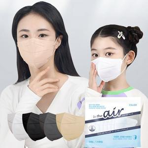 [인디에어마스크]국산 유어핏 새부리형 컬러마스크 대형 소형 50매 에코팩
