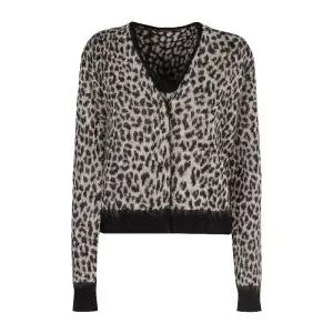 스튜디오 레오파드 모티프 자카드 니트 가디건 ACUME2426386012600 001