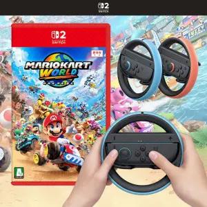 닌텐도 스위치2 마리오카트 월드 + 조이콘 핸들 2개 세트
