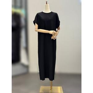 [갤러리아] ab.f.z 라운드넥 엠보 캡소매 롱원피스 ACZ3HO32H