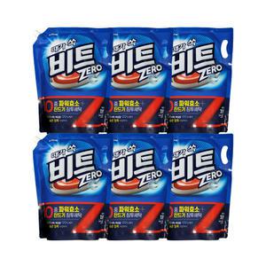 라이온코리아 비트 제로 액체세제 일반용 리필 2.0L x 6개