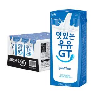 패션플러스 남양유업맛있는우유GT 200ml 멸균 흰우유 24팩 48팩
