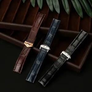 태그 호이어 카레라 남성용 고품질 악어 가죽 시계 스트랩 정품 가죽 시계 밴드 19 20 22mm 팔찌 액세서리