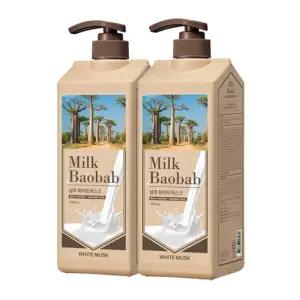밀크바오밥 샴푸 화이트머스크향, 1L, 2개