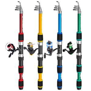 콤보 풀 키트 용 텔레스코픽 낚싯대 릴로드 폴 릴 기어 세트 미니 Fishig 잉어 낚시 액세서리