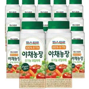 파스퇴르 야채농장 유기농 과일야채 190ml 24개