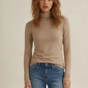 [리부] 목폴라 목티 폴라티 니트티셔츠 반목티 목폴라티 회색니트 반폴라 목폴라니트 여자정장니트 BROWN