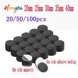 20-40mm 원형 자석 시트 - 부드러운 냉장고 DIY용 자가 접착