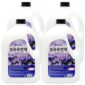 이룸 섬유유연제 2500ml 4개 바이올렛향 세제 구연산 일반/드럼겸용