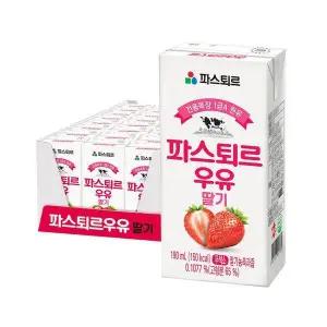[롯데백화점]파스퇴르 파스퇴르 딸기우유 190ML 48입