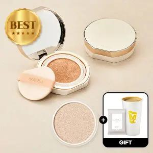 (40%+7%묶음할인/커피쿠폰+클렌징티슈)에이지투웨니스 노블 글로우 커버 쿠션 본품+리필