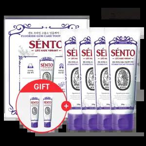 센.토 프라임 고불소 잇.몸케어 치약 프레쉬민트향 120g 4개 +잇몸케어1개