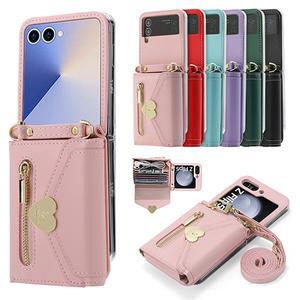 갤럭시Z플립7 FE 6 5 4 3 제트지 카드수납 지갑 힌지보호 스트랩 가죽 핸드폰 케이스