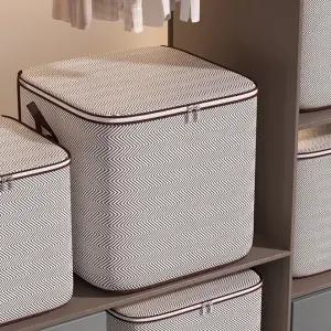 할인바이할인 [2+2] 뉴시즌 100리터 대용량 리빙박스 (총 4개입) 헤링본 이불/옷정리함