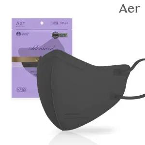 어드밴스드 라이트핏 KF80 대형 30매 여름용 새부리형 컬러 마스크 블랙화이트그레이베이지