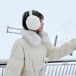 겨울 보온 방한 접이식 큰 여성 퍼 귀마개 털 귀도리_20785838