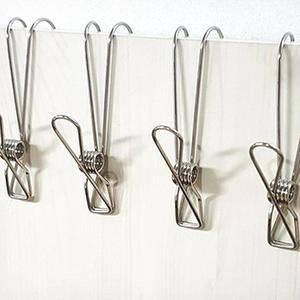 스텐 걸이형트렌 파티션 집게 욕실 주방 고리 집게 4P SET