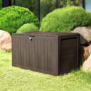 아웃라이프 야외 290리터 수납함 데크박스 전원 창고 조립식 보관함 농막 테라스 정원 수납